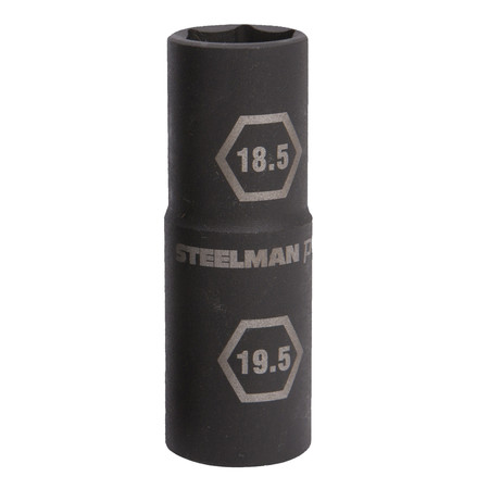 STEELMAN 1/2-Inch Drive 6-Point Thin Wall 18.5mm x 19.5mm Impact Flip Socket 97025